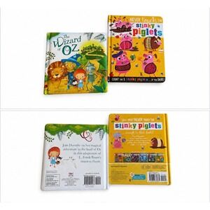 Wizard of Oz Stinky Piglets Board Books Kids Set‎ Multi Sensory Story